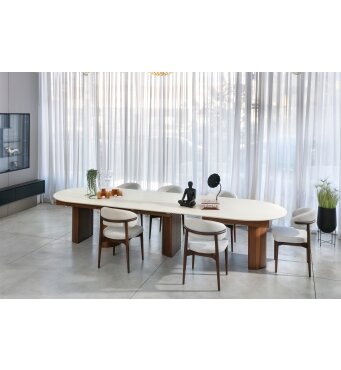 פינת אוכל דגם מיראז - רגל אגוז